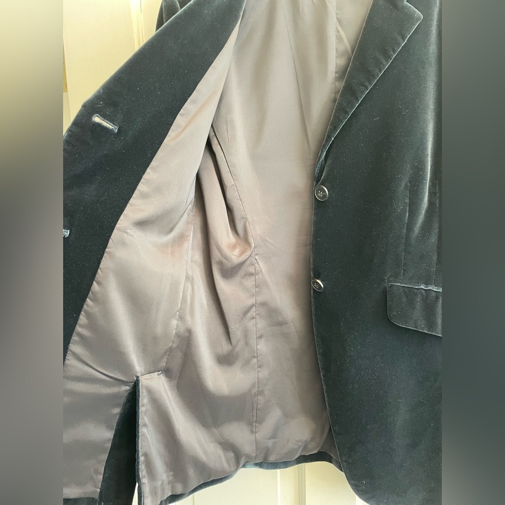 Theory Blue Velvet Blazer - Picture 3 of 5